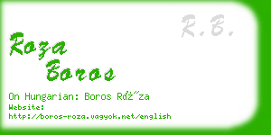 roza boros business card